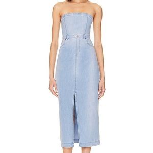 NWT Free People Picture Perfect Midi Dress in Allure